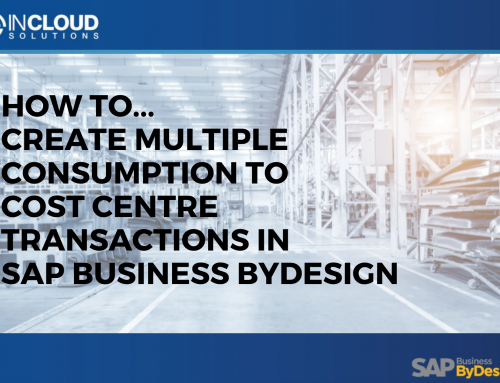 How to create X consumption to cost centre transactions